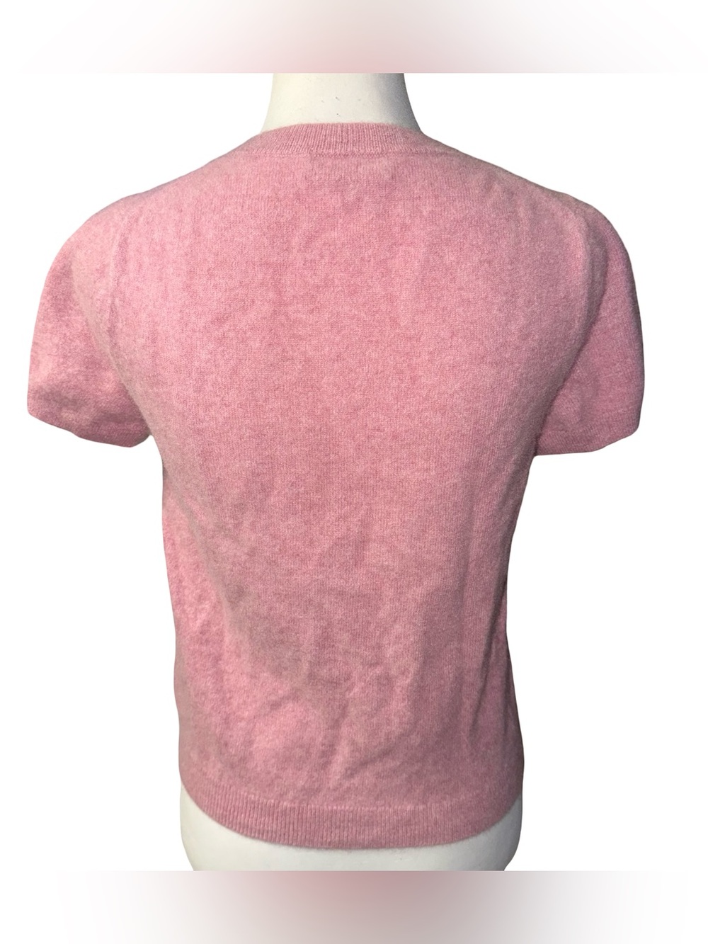 Quince Mongolian Cashmere Tee Classic Mauve Mist Short-Sleeve Sweater Medium - Picture 5 of 10